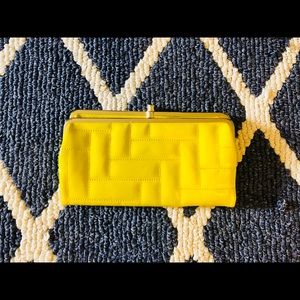 Hobo International Yellow Quilted Leather Clutch